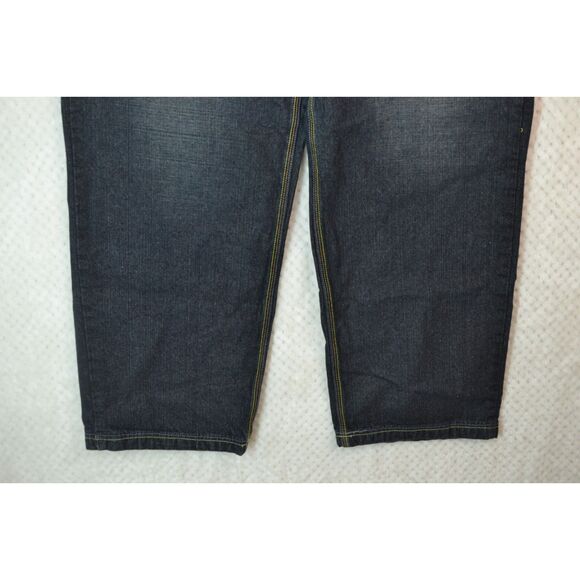 Paco Jeans Men's 38x32 Dark Wash Graphic Print Baggy Y2K Skater Jeans - Picture 4 of 14